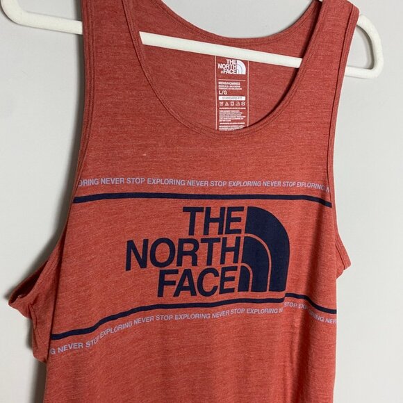 The North Face Mens Muscle Tank Top Large Active Orange Gym Workout - Picture 2 of 6